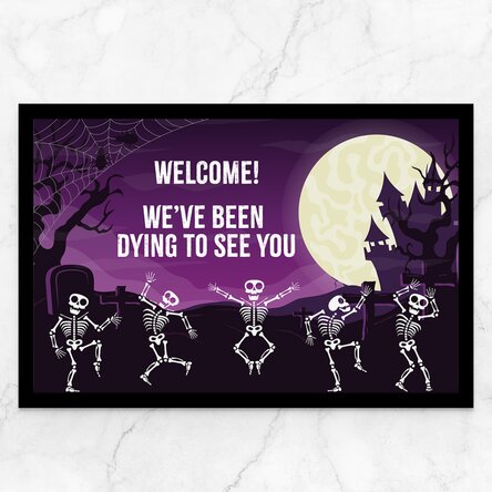 Covoraș de intrare personalizat cu text - Skeletons