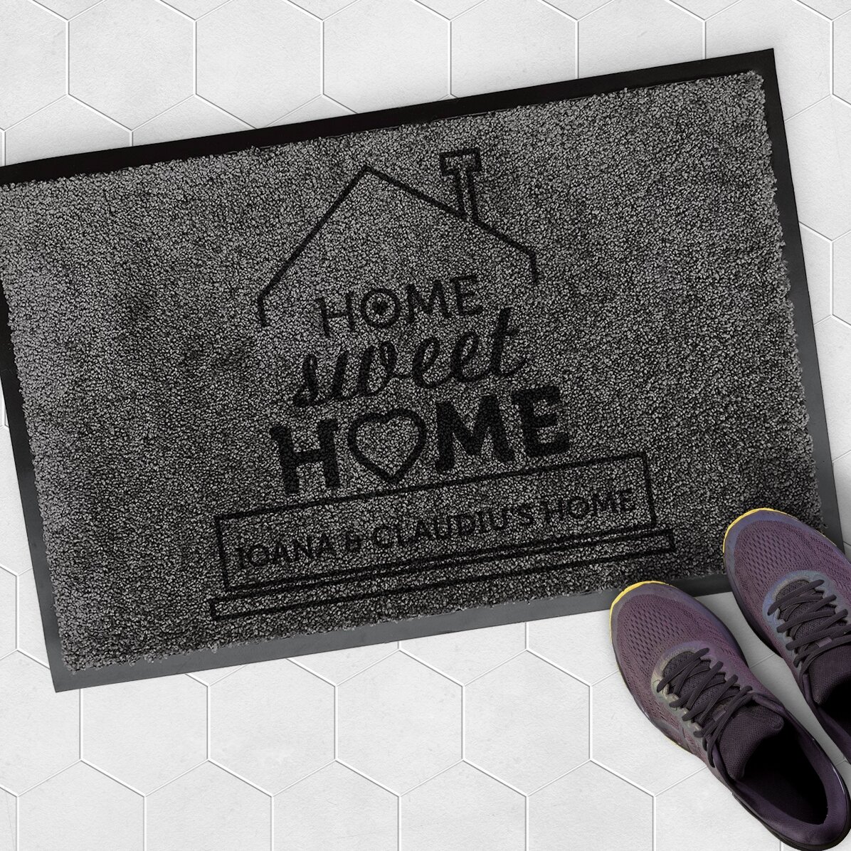 Covoraș intrare de interior personalizat - Home Sweet Home