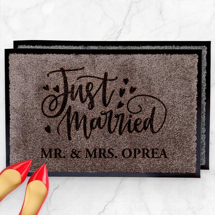 Covoraș intrare de interior - Just married