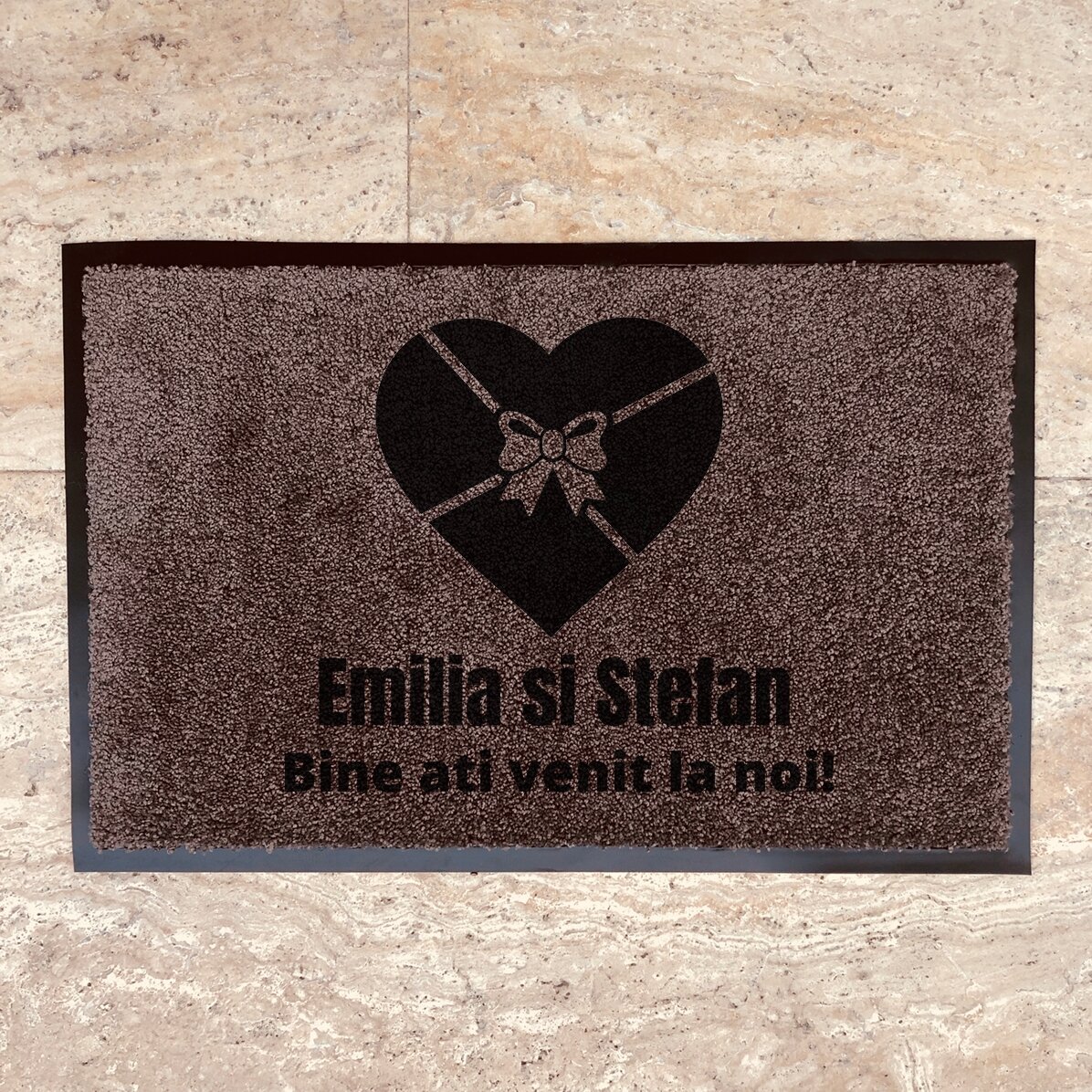 Covoraș intrare de interior personalizat pentru cupluri