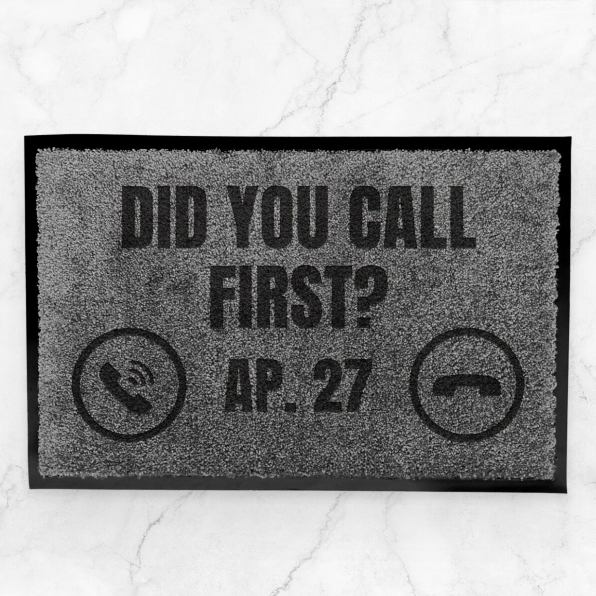 Covoraș intrare de interior personalizat cu text - Ai sunat înainte?