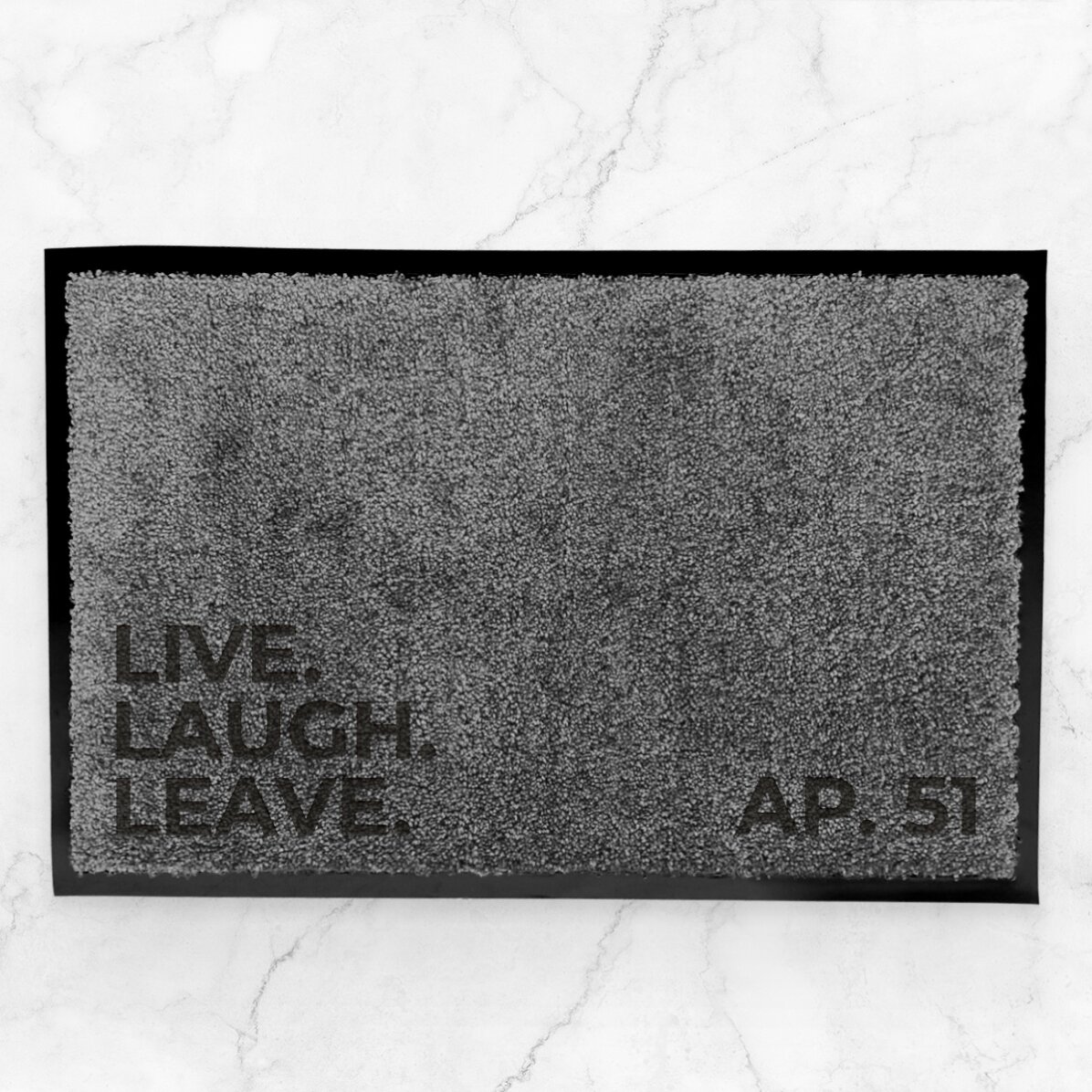 Covoraș intrare de interior personalizat cu text - Live. Laugh. Leave.