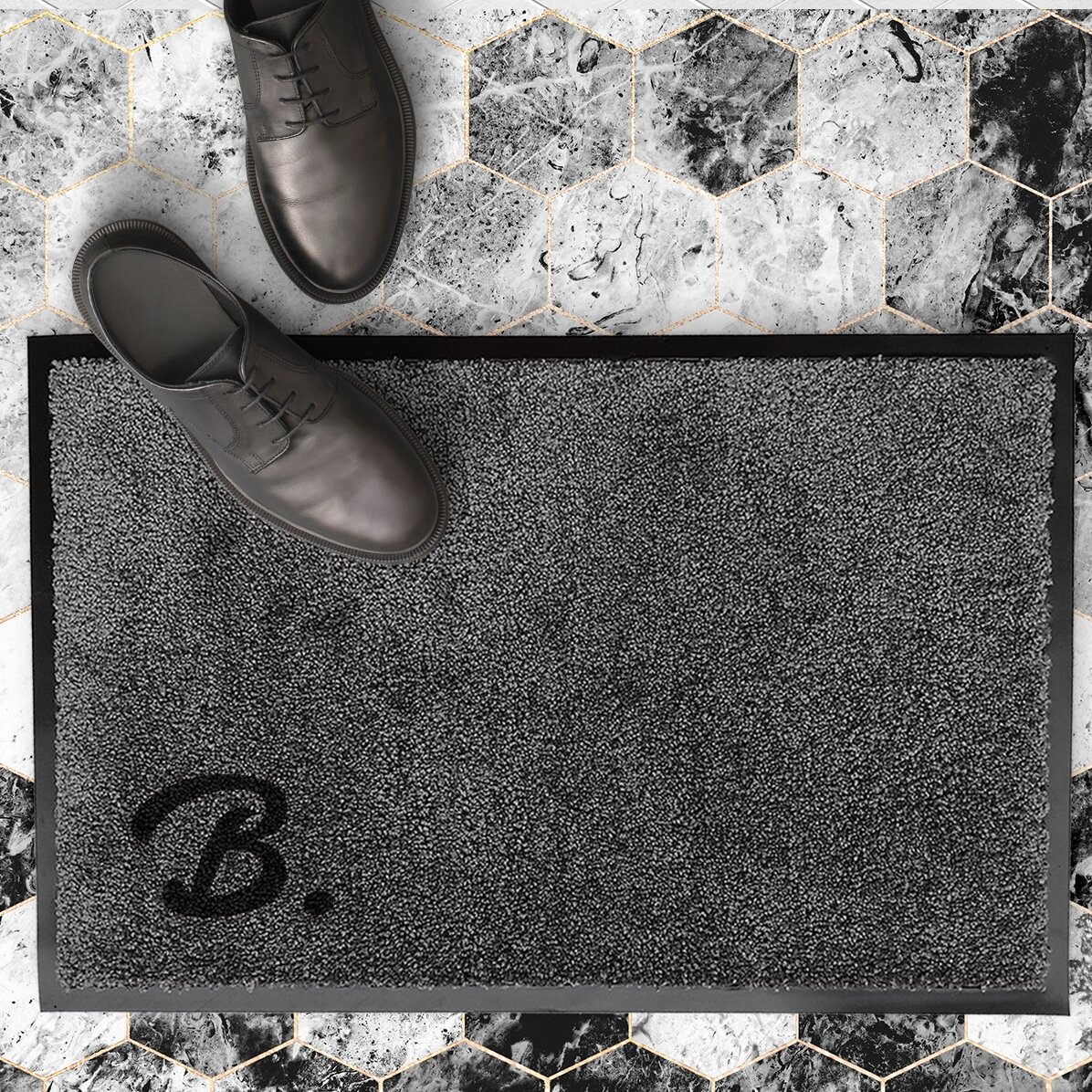 Covoraș intrare de interior personalizat - Inițiala