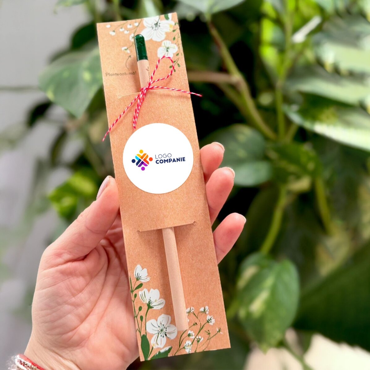 Creion plantabil personalizat cu logo