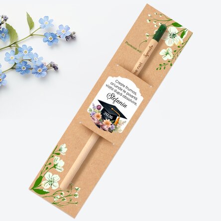 Személyre szabott, elültethető ceruza érettségi üzenettel