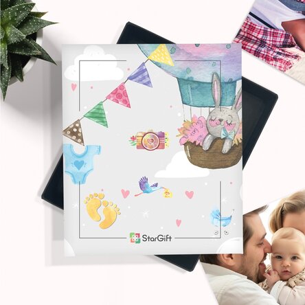 Cutia cu amintiri - 32 poze cu mesaj - model botez