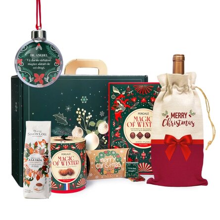 Cutie cadou - Magia Crăciunului cu glob personalizat