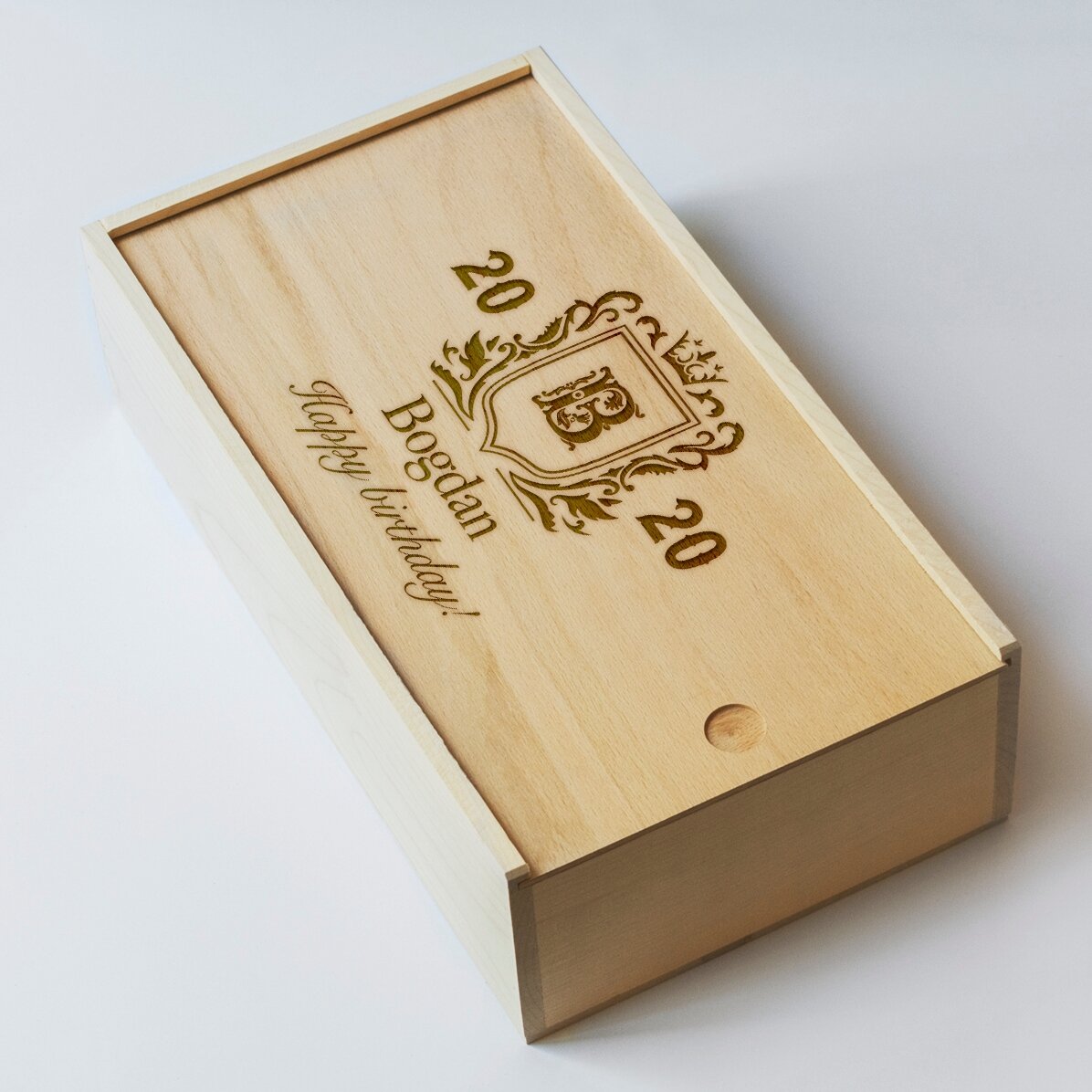 Cutie de cadou personalizată din lemn - Blazon