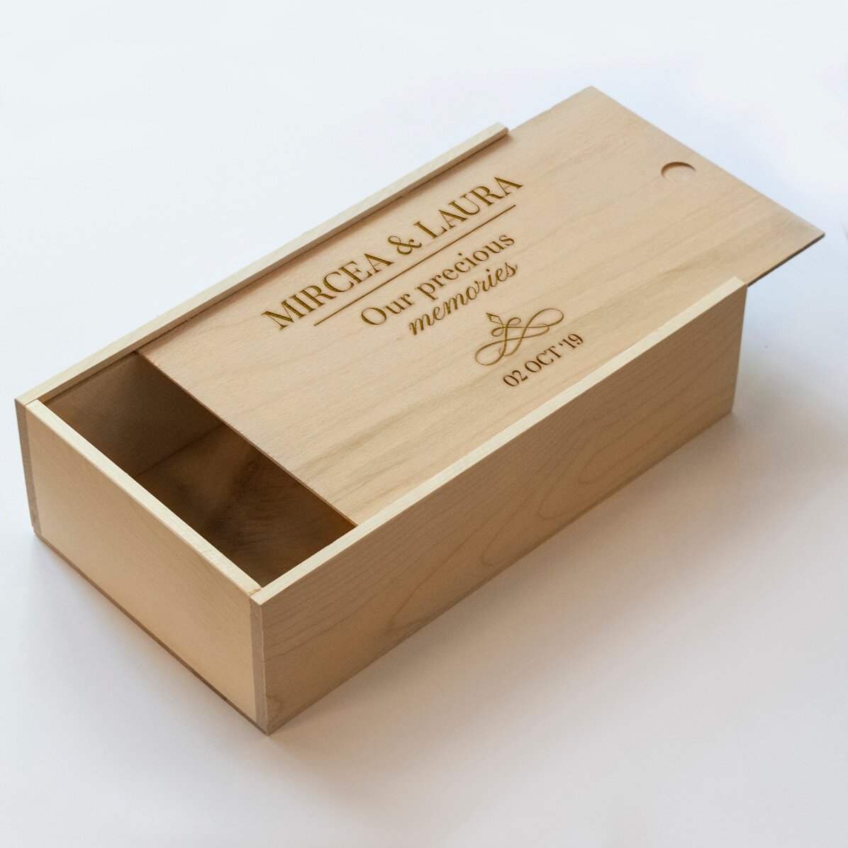 Cutie de cadou personalizată din lemn - Memories