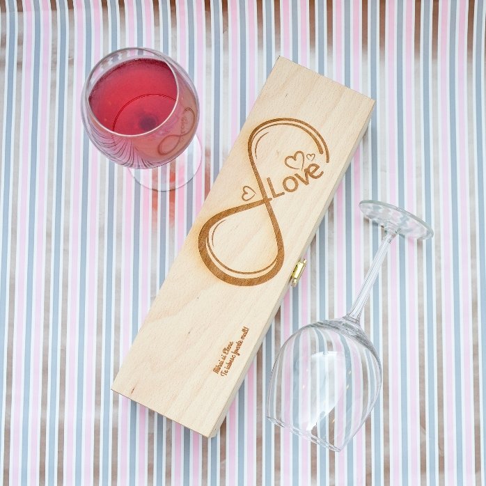 Cutie de vin personalizată - Infinite Love