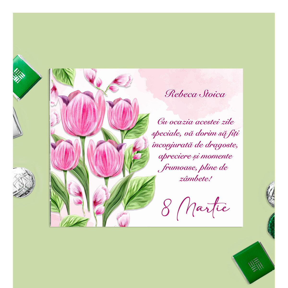 Személyre szabott csokoládés dobozok március 8-ra