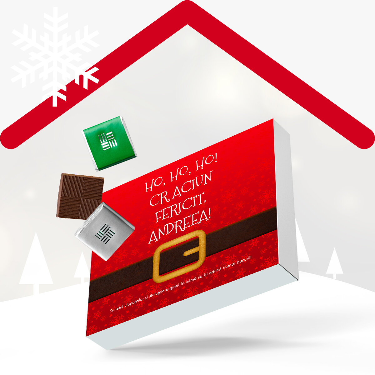 Személyre szabott karácsonyi édességdobozok