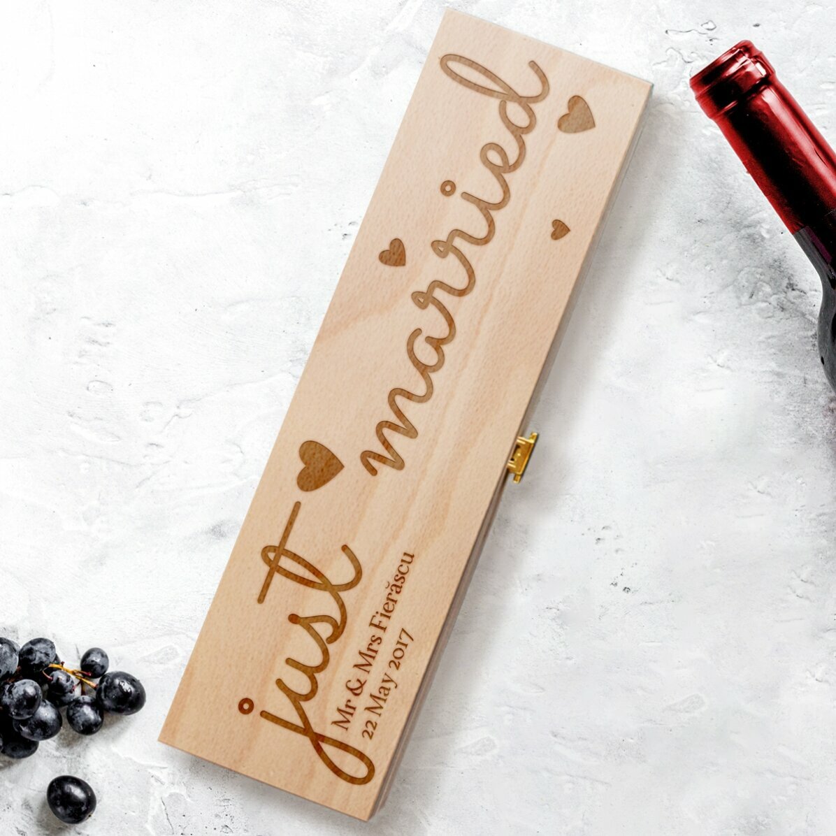 Gravírozott borosdobozok pároknak és évfordulókra