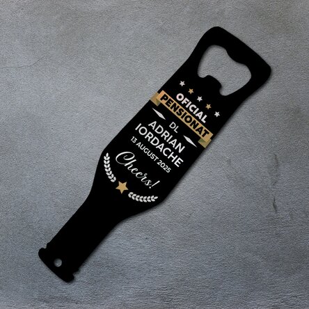 Desfăcător de bere personalizat cu mesaj - Cheers