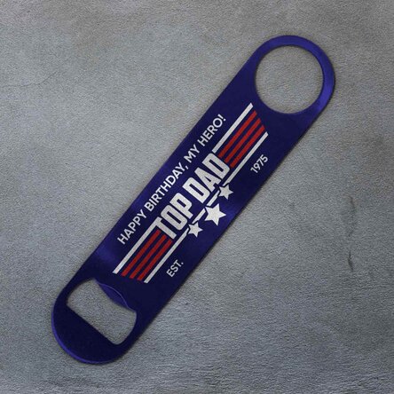 Desfăcător de bere personalizat cu mesaj - Top Dad