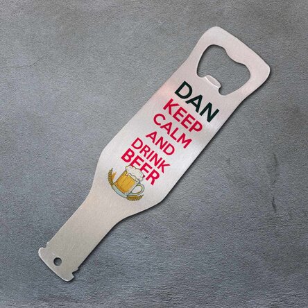 Desfăcător de bere personalizat - Keep calm and drink beer