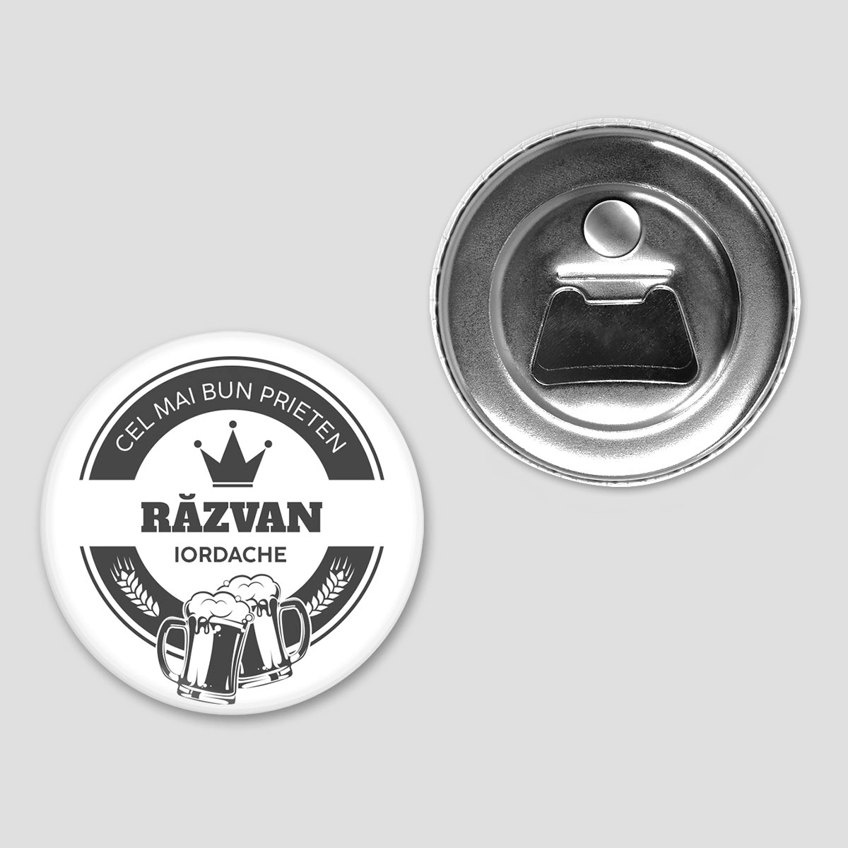 Desfăcător de sticle cu magnet personalizat cu text  - Bere