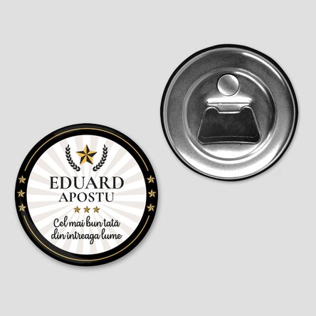 Desfăcător de sticle cu magnet personalizat cu text - Cel mai bun