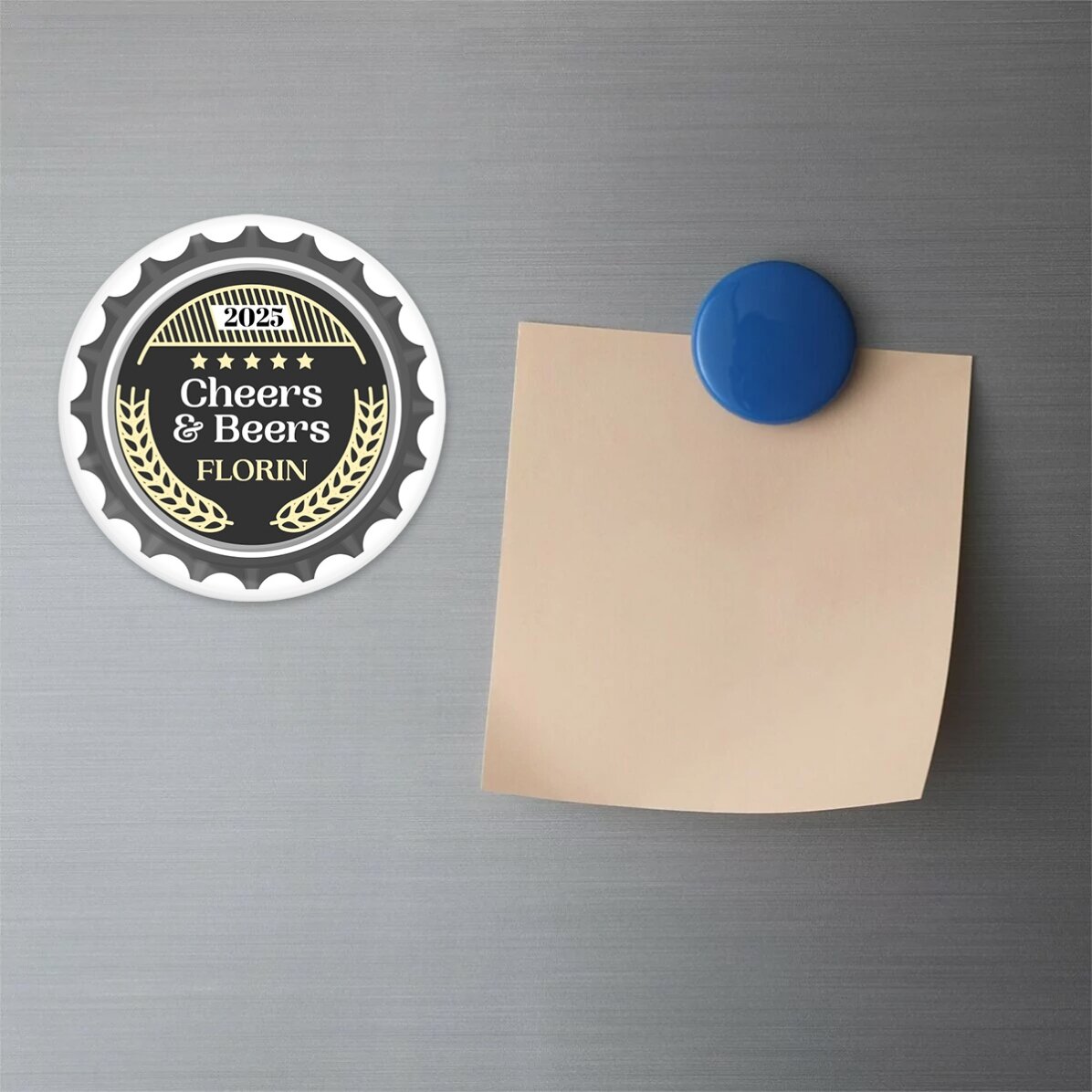 Desfăcător de sticle cu magnet personalizat cu text  - Cheers