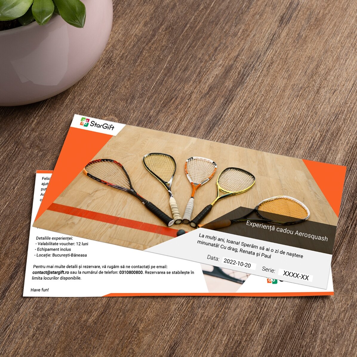 Experiență cadou - Aerosquash/Badminton