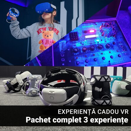 Experiențe cadou completă VR - Pachet 3 experiențe pentru două persoane