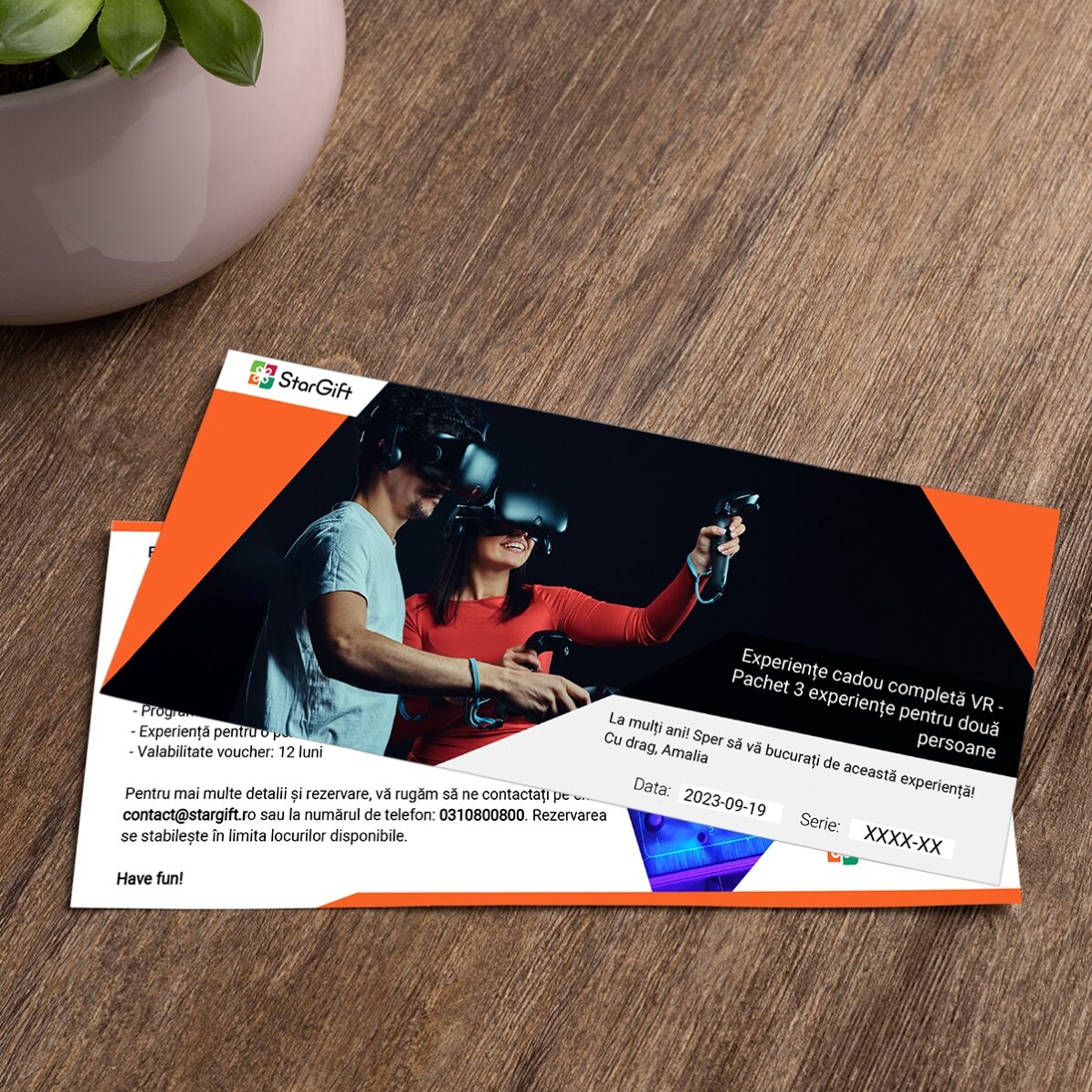 Experiențe cadou completă VR - Pachet 3 experiențe pentru două persoane