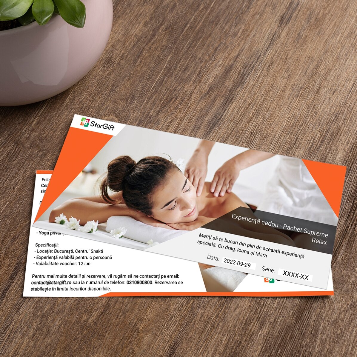 Experiență cadou Centrul Shakti - Pachet Supreme Relax