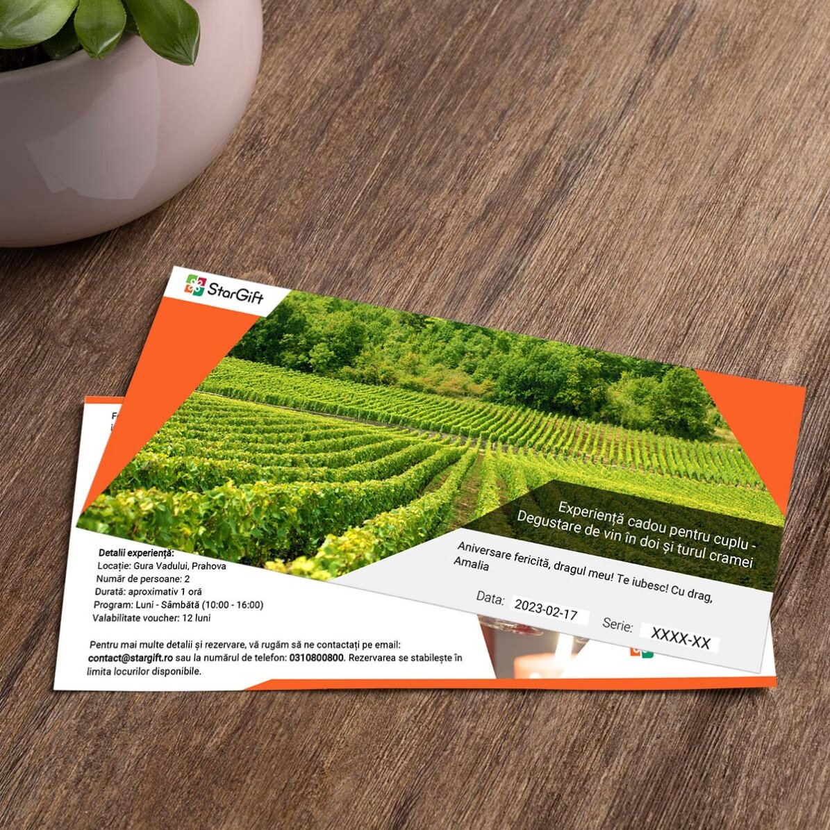 Experiență cadou  - Degustare de vin pentru 2 persoane și turul cramei Budureasca