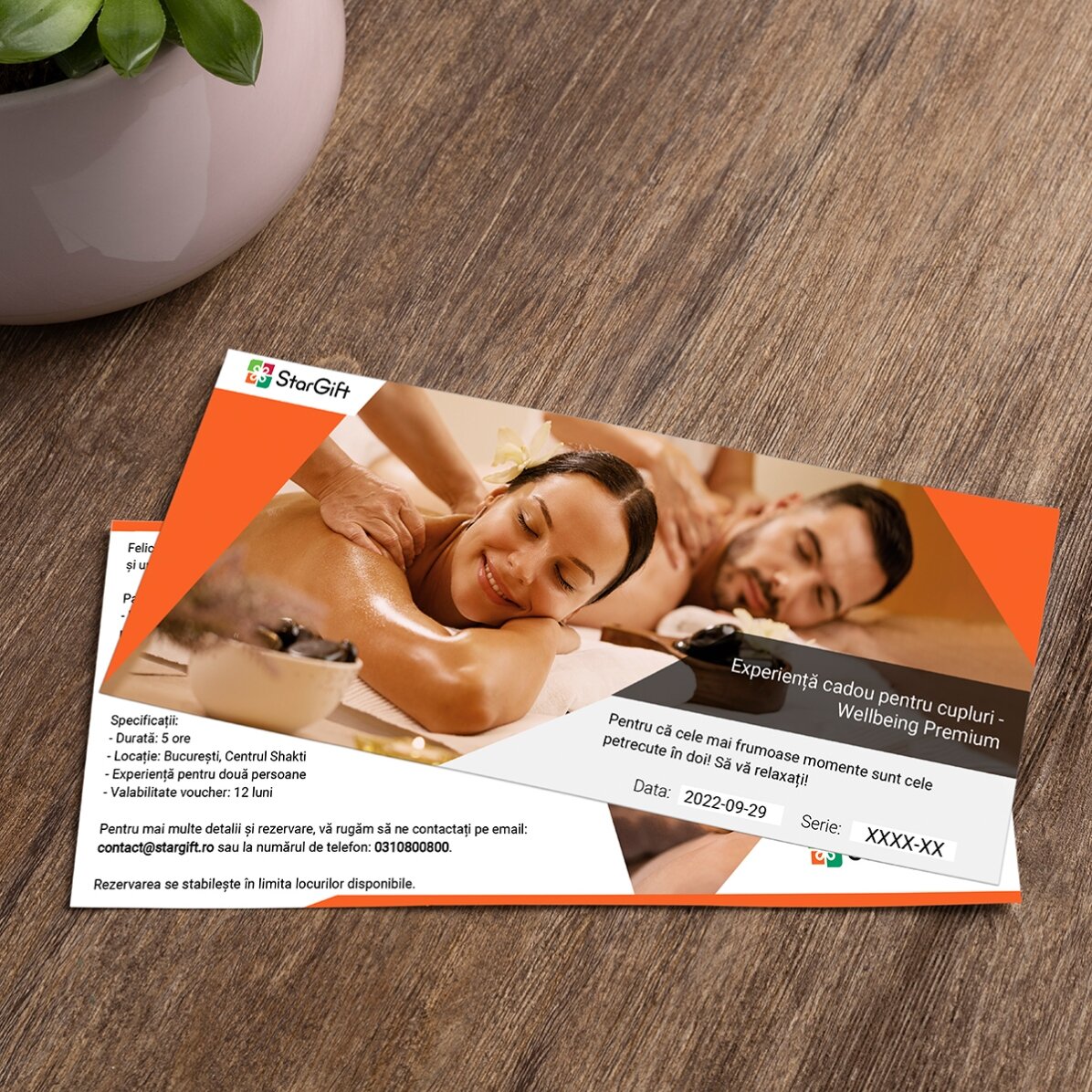Experiență cadou pentru cupluri Centrul Shakti - Wellbeing Premium