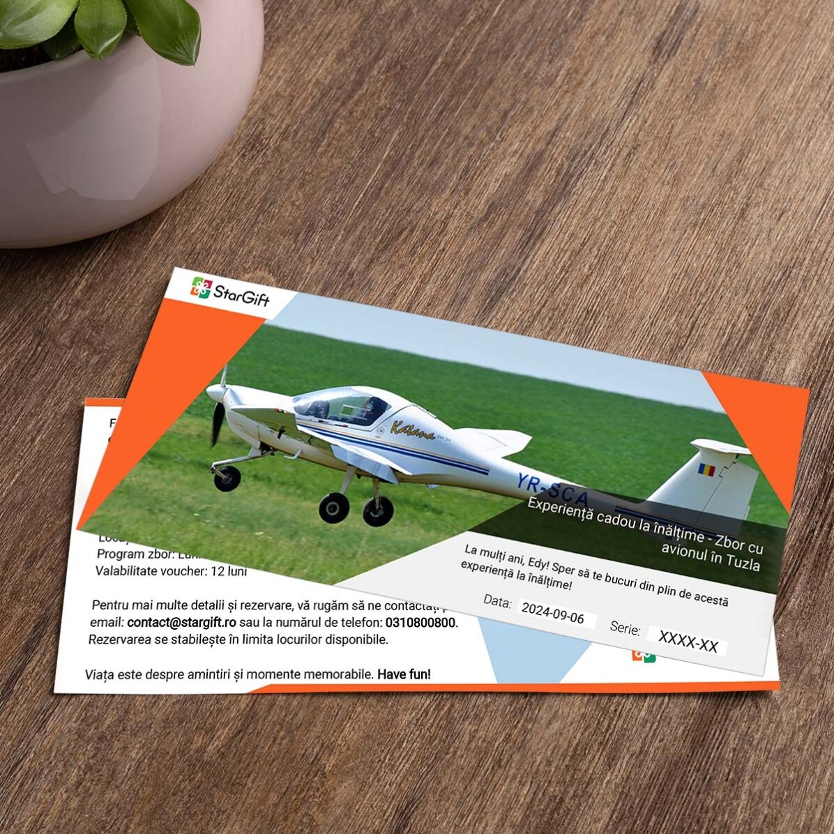 Experiență cadou la înălțime - Zbor cu avionul în Tuzla 