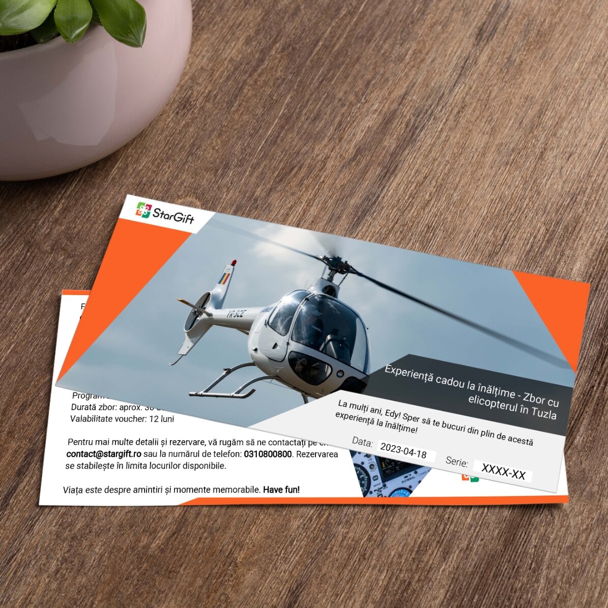 Experiență cadou la înălțime - Zbor cu elicopterul în Tuzla