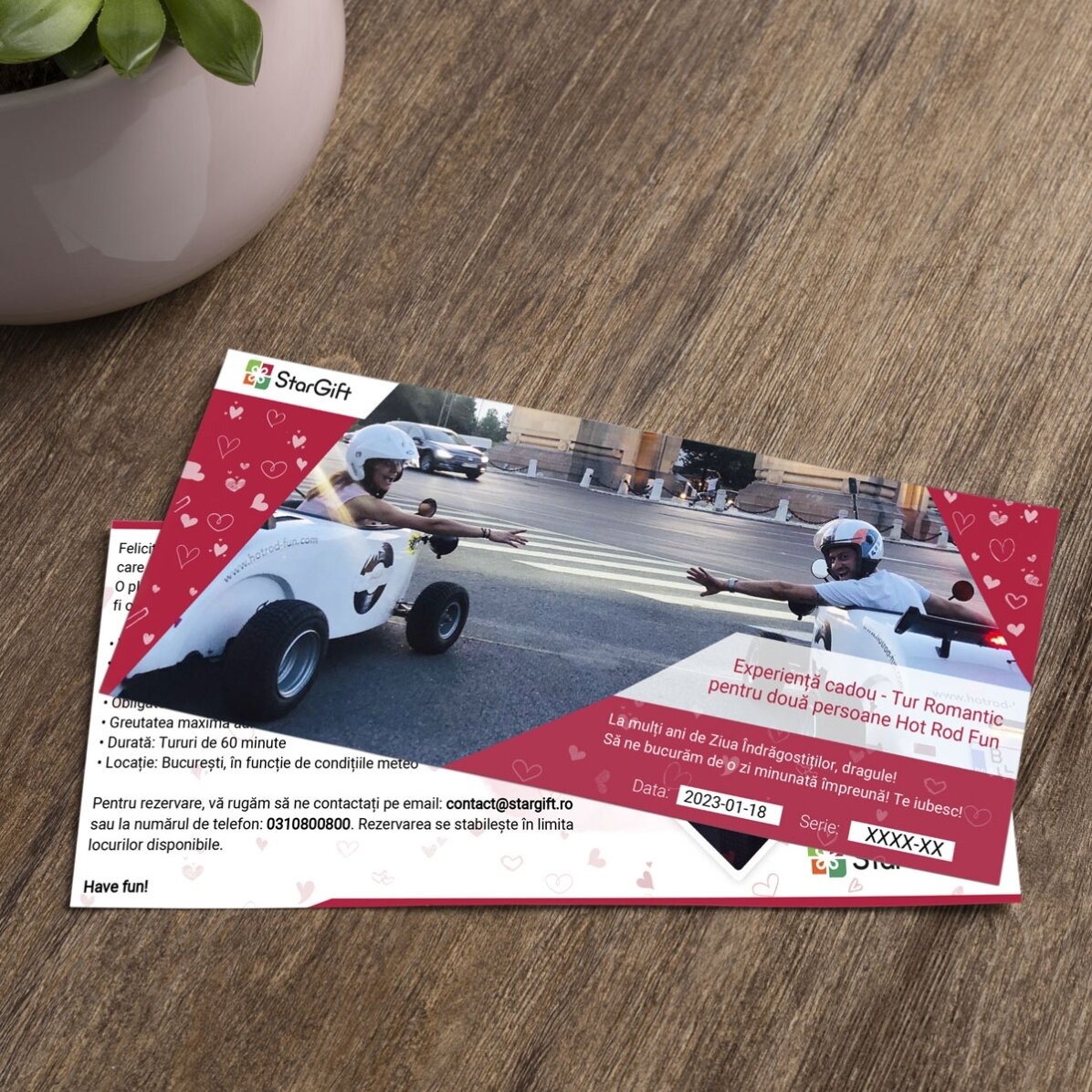 Experiență cadou - Tur Romantic pentru două persoane Hot Rod Fun