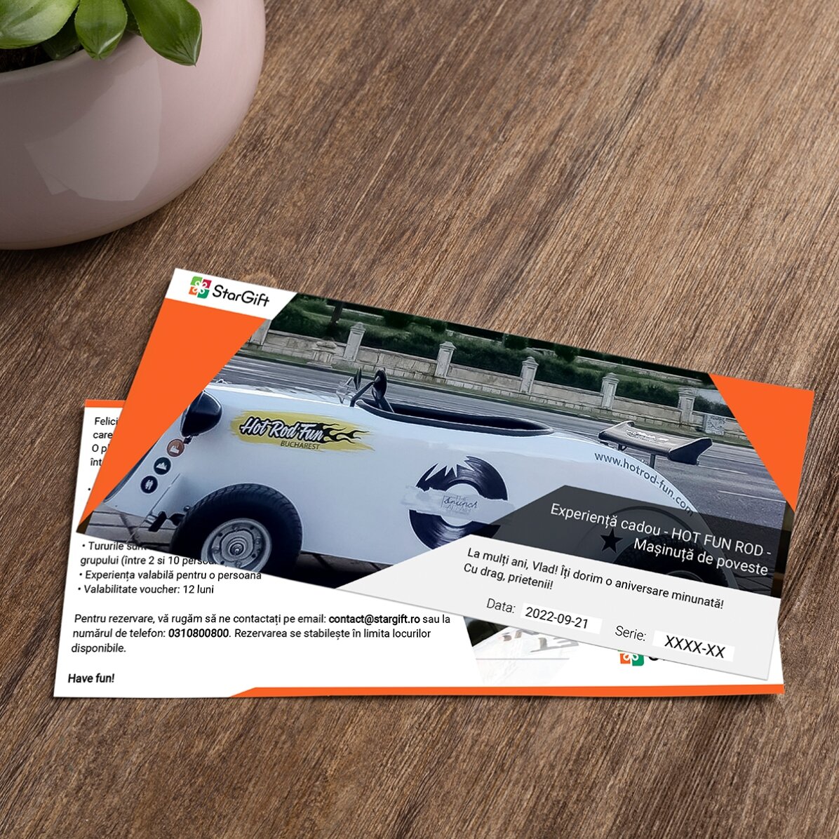 Experiență cadou -  Mașinuță de poveste Hot Fun Rod