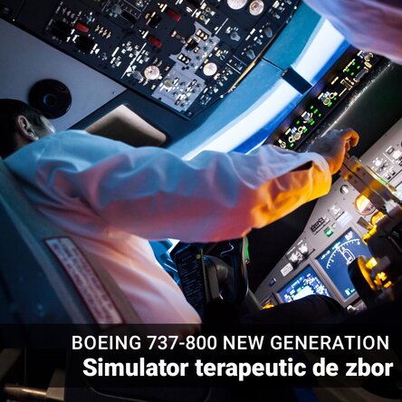 Experiență cadou - Simulator terapeutic de zbor în București - Boeing 737-800 New Generation
