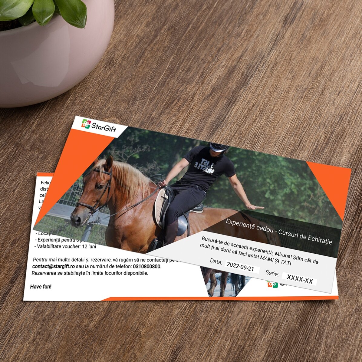 Experiență cadou - Cursuri de Echitație
