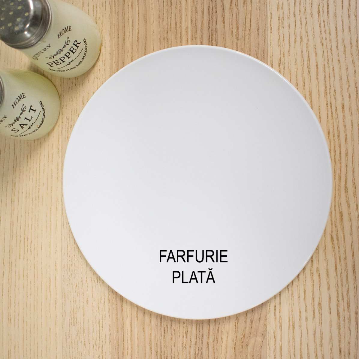 Farfurie albastră personalizată cu text