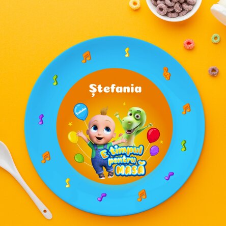 Farfurie personalizată cu nume - E timpul pentru masă cu TraLaLa