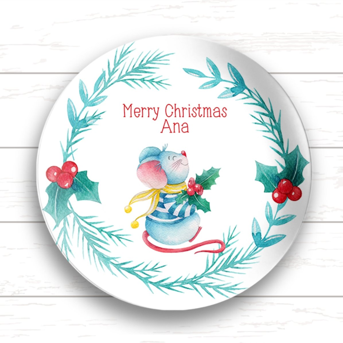 Farfurie personalizată cu text - Mouse