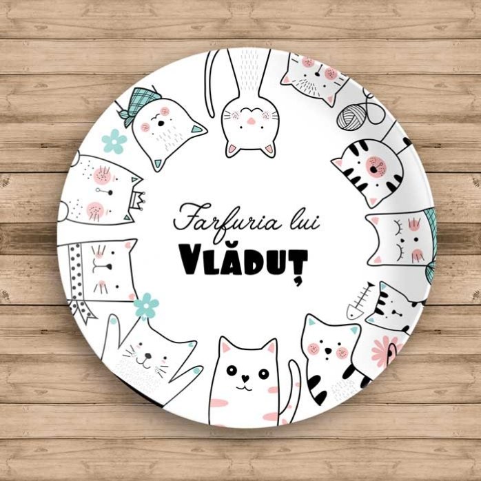 Farfurie personalizată cu text - Cartoons