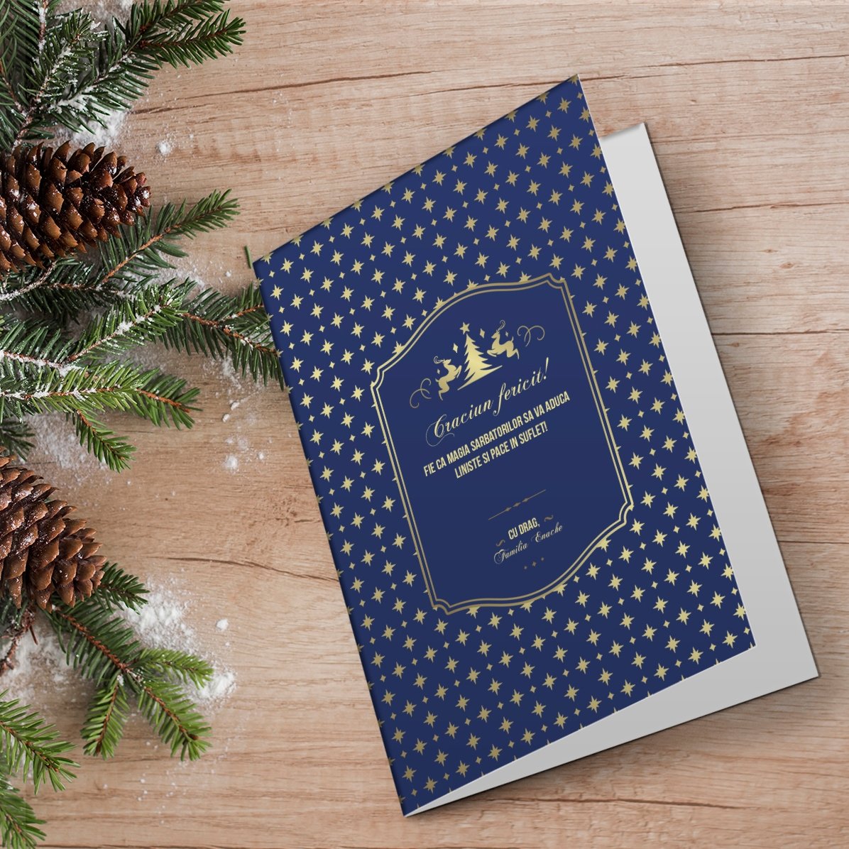 Felicitare personalizată cu text - Model Sparkle