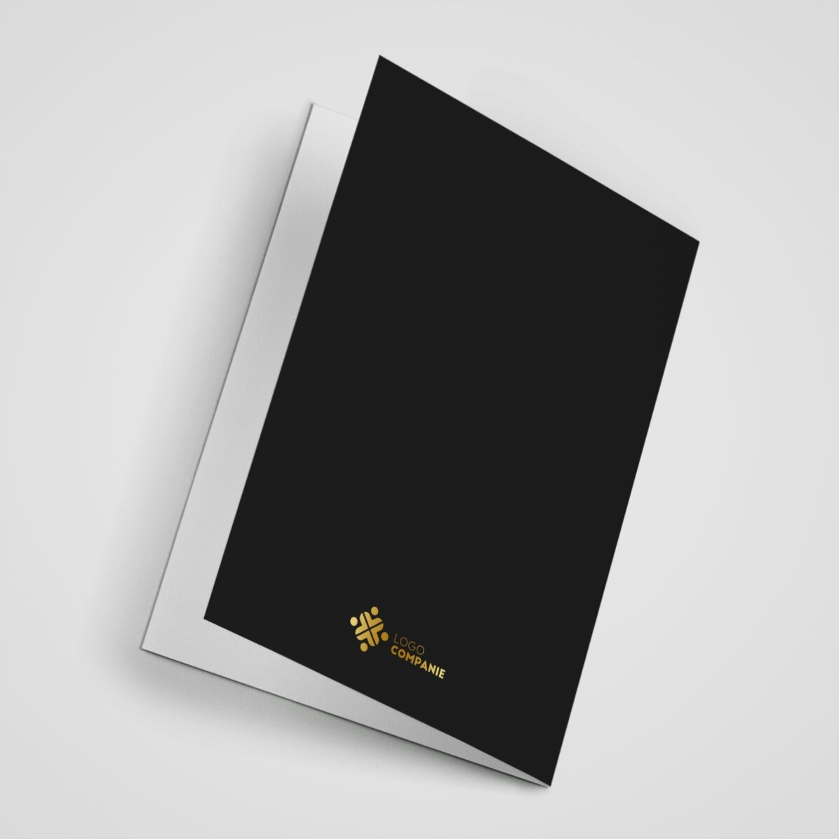 Felicitare personalizată cu logo și mesaj - Gold Christmas Tree