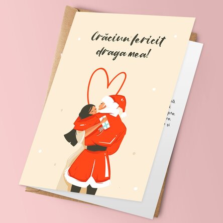 Felicitare personalizată cu mesaj de Crăciun pentru cuplu