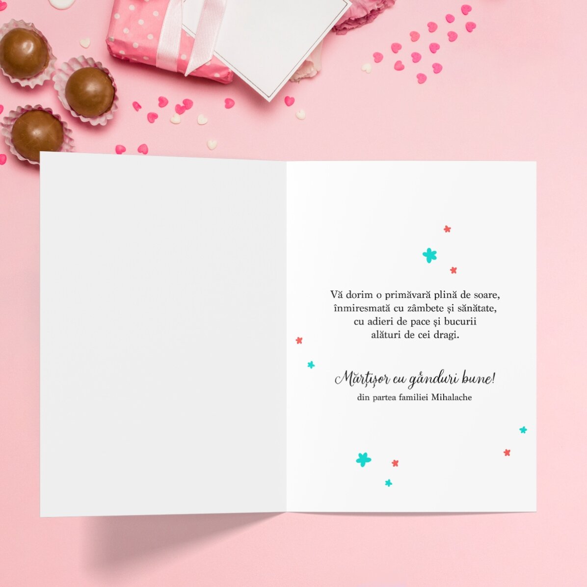 Személyre szabott üdvözlőkártya üzenettel – Kellemes tavaszt kívánok!