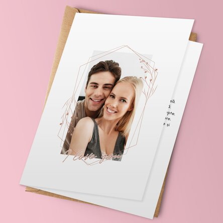 Felicitare personalizată cu poză - I love you!