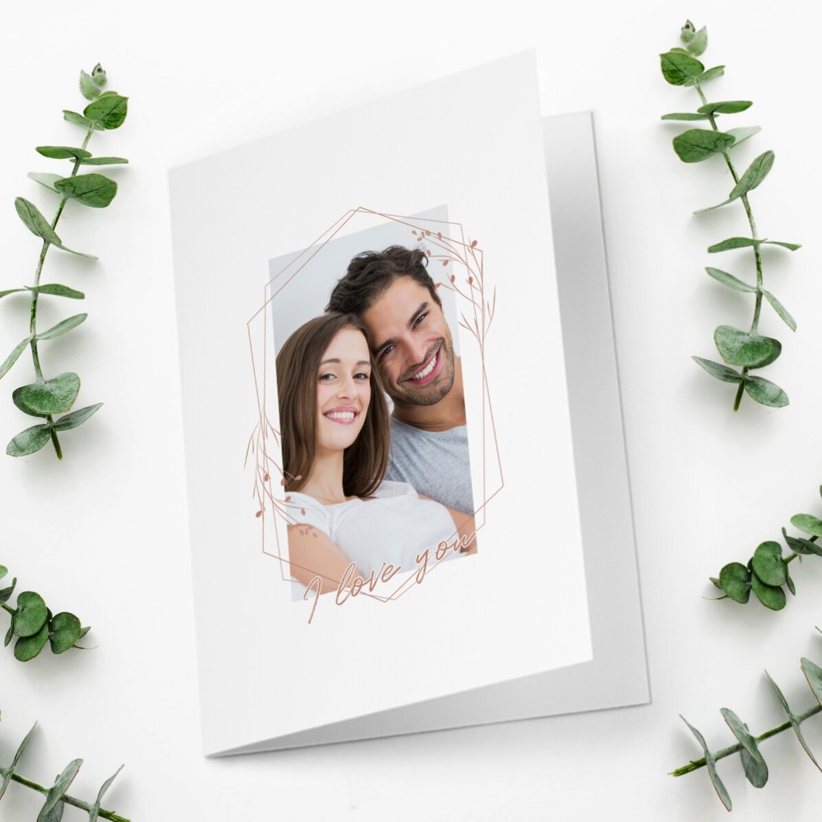 Felicitare personalizată cu poză - I love you!