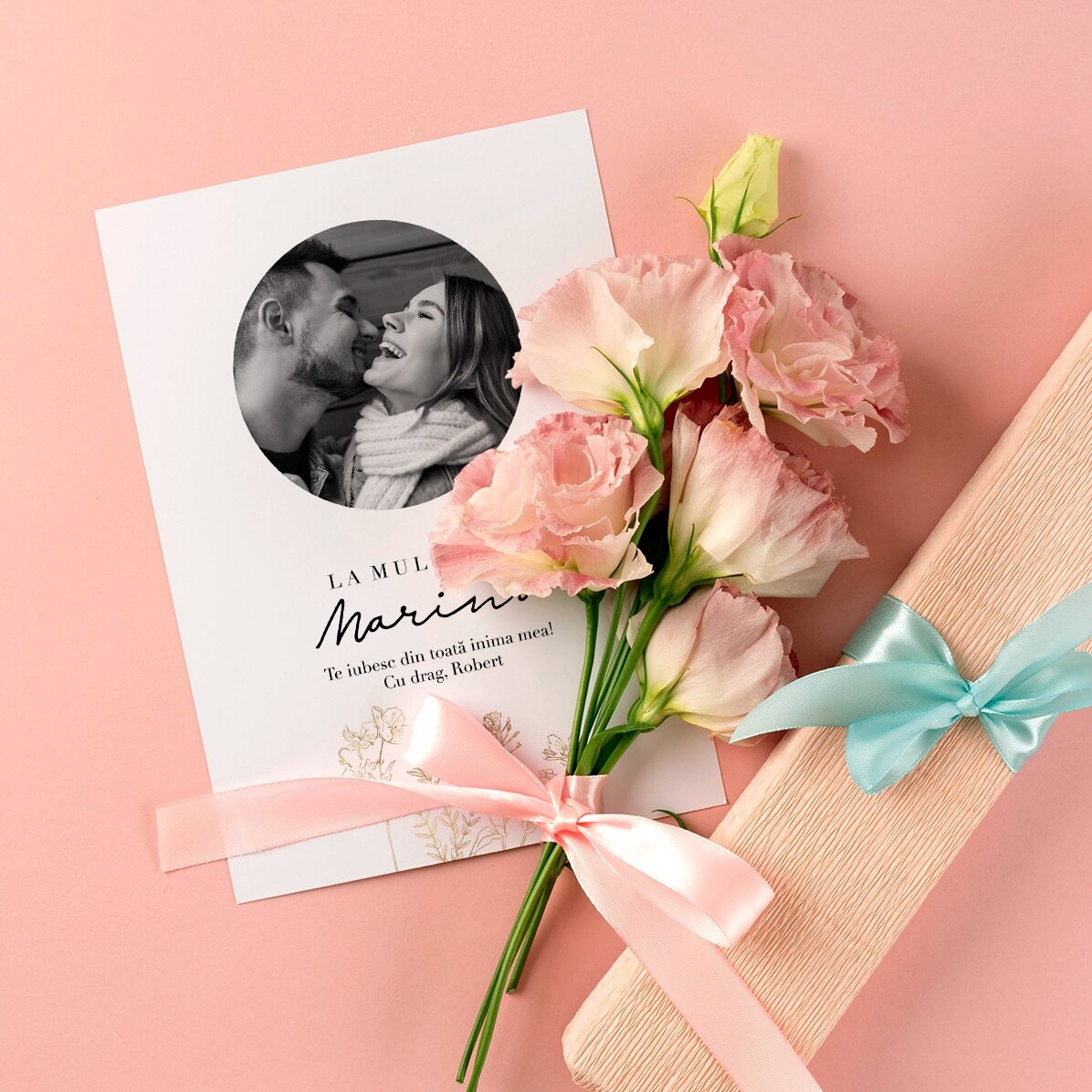 Felicitare personalizată cu poză și text - Elegance