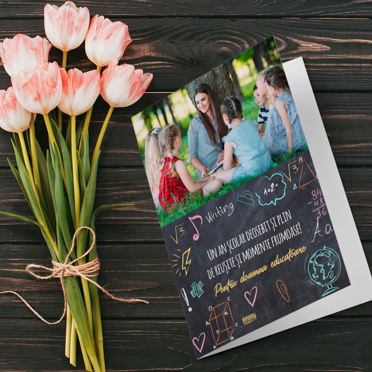 Felicitare personalizată cu poză și text - Pentru profesori