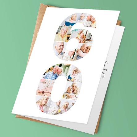 Felicitare personalizată cu text - Golden 60