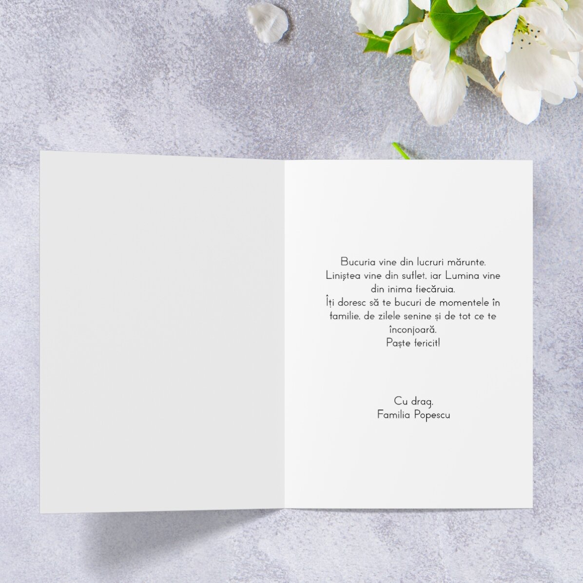 Felicitare personalizată cu text și poză - Happy Easter Day