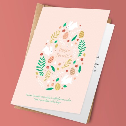 Személyre szabott üdvözlőkártya szöveggel - Boldog húsvétot!